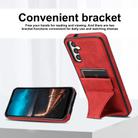 For Samsung Galaxy A15 Ultra-thin Shockproof Phone Protective Case with Holder(Red) - 2