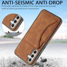 For Samsung Galaxy A35 5G Ultra-thin Shockproof Phone Protective Case with Holder(Brown) - 3