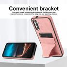 For Samsung Galaxy A35 5G Ultra-thin Shockproof Phone Protective Case with Holder(Rose Gold) - 2