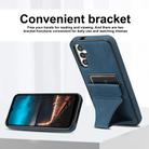 For Samsung Galaxy A55 5G Ultra-thin Shockproof Phone Protective Case with Holder(Blue) - 2