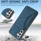 For Samsung Galaxy A55 5G Ultra-thin Shockproof Phone Protective Case with Holder(Blue) - 3