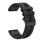 For Garmin 26mm Two Color Quick Release Silicone Watch Band with Tool(Black Dark Grey) - 2