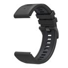 For Garmin 26mm Two Color Quick Release Silicone Watch Band with Tool(Black Dark Grey) - 3
