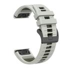 For Garmin 26mm Two Color Quick Release Silicone Watch Band with Tool(Grey Green) - 2