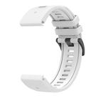 For Garmin 22mm Two Color Quick Release Silicone Watch Band with Tool(White) - 3