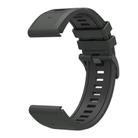 For Garmin 22mm Two Color Quick Release Silicone Watch Band with Tool(Dark Black) - 3