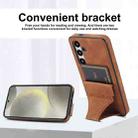 For Samsung Galaxy S24 5G Ultra-thin Shockproof Phone Protective Case with Holder(Brown) - 3