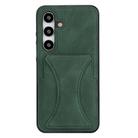 For Samsung Galaxy S24 5G Ultra-thin Shockproof Phone Protective Case with Holder(Green) - 1