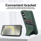 For Samsung Galaxy S24 5G Ultra-thin Shockproof Phone Protective Case with Holder(Green) - 3