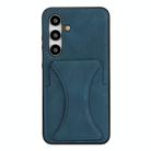 For Samsung Galaxy S24 5G Ultra-thin Shockproof Phone Protective Case with Holder(Blue) - 1