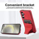 For Samsung Galaxy S24 5G Ultra-thin Shockproof Phone Protective Case with Holder(Red) - 3