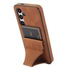 For Samsung Galaxy S24+ 5G Ultra-thin Shockproof Phone Protective Case with Holder(Brown) - 2