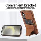 For Samsung Galaxy S24+ 5G Ultra-thin Shockproof Phone Protective Case with Holder(Brown) - 3