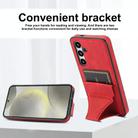 For Samsung Galaxy S24+ 5G Ultra-thin Shockproof Phone Protective Case with Holder(Red) - 3