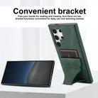 For Samsung Galaxy S24 Ultra 5G Ultra-thin Shockproof Phone Protective Case with Holder(Green) - 3