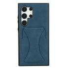 For Samsung Galaxy S24 Ultra 5G Ultra-thin Shockproof Phone Protective Case with Holder(Blue) - 1