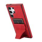 For Samsung Galaxy S24 Ultra 5G Ultra-thin Shockproof Phone Protective Case with Holder(Red) - 2