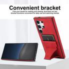 For Samsung Galaxy S24 Ultra 5G Ultra-thin Shockproof Phone Protective Case with Holder(Red) - 3