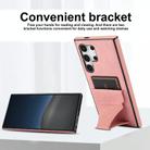 For Samsung Galaxy S24 Ultra 5G Ultra-thin Shockproof Phone Protective Case with Holder(Rose Gold) - 3