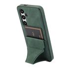 For Samsung Galaxy S24 FE 5G Ultra-thin Shockproof Phone Protective Case with Holder(Green) - 2