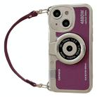 For iPhone 15 Plus Camera Style Phone Case(Purple) - 1