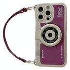 For iPhone 15 Pro Camera Style Phone Case(Purple) - 1