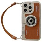 For iPhone 15 Pro Camera Style Phone Case(Brown) - 1