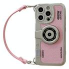 For iPhone 15 Pro Max Camera Style Phone Case(Pink) - 1