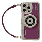 For iPhone 15 Pro Max Camera Style Phone Case(Purple) - 1