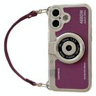 For iPhone 16 Camera Style Phone Case(Purple) - 1