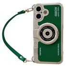 For iPhone 16 Camera Style Phone Case(Green) - 1