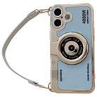 For iPhone 16 Plus Camera Style Phone Case(Sky Blue) - 1