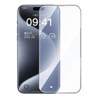 For iPhone 15 Pro Baseus Crystalline Series 2pcs Blue-Light Filtering Tempered Glass Screen Protector(Transparent) - 1