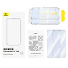 For iPhone 15 Pro Baseus Crystalline Series 2pcs Blue-Light Filtering Tempered Glass Screen Protector(Transparent) - 3