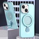 For iPhone 15 Rotation Holder MagSafe Phone Case(Blue) - 1