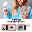 For iPhone 16 Pro Wristband Vertical Flip Wallet Back Cover Phone Case with Long Lanyard(Rose Gold) - 3