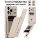 For iPhone 16 Pro Wristband Vertical Flip Wallet Back Cover Phone Case with Long Lanyard(White) - 2