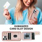 For iPhone 15 Pro Max Wristband Vertical Flip Wallet Back Cover Phone Case with Long Lanyard(Rose Gold) - 3