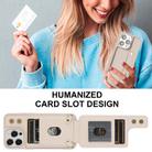 For iPhone 15 Pro Max Wristband Vertical Flip Wallet Back Cover Phone Case with Long Lanyard(White) - 3