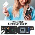 For iPhone 15 Wristband Vertical Flip Wallet Back Cover Phone Case with Long Lanyard(Black) - 3