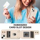 For iPhone 15 Wristband Vertical Flip Wallet Back Cover Phone Case with Long Lanyard(White) - 3