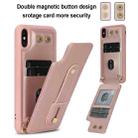 For iPhone XS Max Wristband Vertical Flip Wallet Back Cover Phone Case with Long Lanyard(Rose Gold) - 2