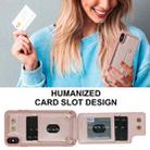 For iPhone XS Max Wristband Vertical Flip Wallet Back Cover Phone Case with Long Lanyard(Rose Gold) - 3