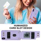 For iPhone XS Max Wristband Vertical Flip Wallet Back Cover Phone Case with Long Lanyard(Purple) - 3