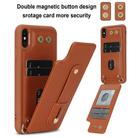 For iPhone XS Max Wristband Vertical Flip Wallet Back Cover Phone Case with Long Lanyard(Brown) - 2