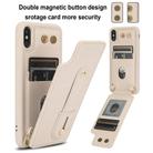 For iPhone XS Max Wristband Vertical Flip Wallet Back Cover Phone Case with Long Lanyard(White) - 2