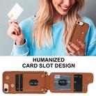 For iPhone SE 2022 / 2020 / 8 Wristband Vertical Flip Wallet Back Cover Phone Case with Long Lanyard(Brown) - 3