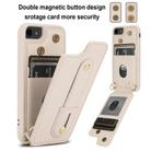 For iPhone SE 2022 / 2020 / 8 Wristband Vertical Flip Wallet Back Cover Phone Case with Long Lanyard(White) - 2