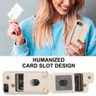For iPhone SE 2022 / 2020 / 8 Wristband Vertical Flip Wallet Back Cover Phone Case with Long Lanyard(White) - 3