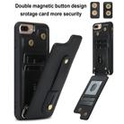 For iPhone 8 Plus / 7 Plus Wristband Vertical Flip Wallet Back Cover Phone Case with Long Lanyard(Black) - 2
